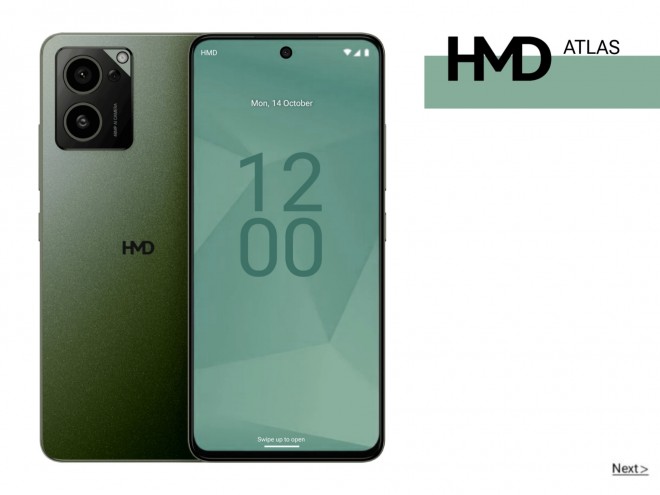 Especificaciones de HMD Atlas: 8 GB de RAM, batería de 5500 mAh.