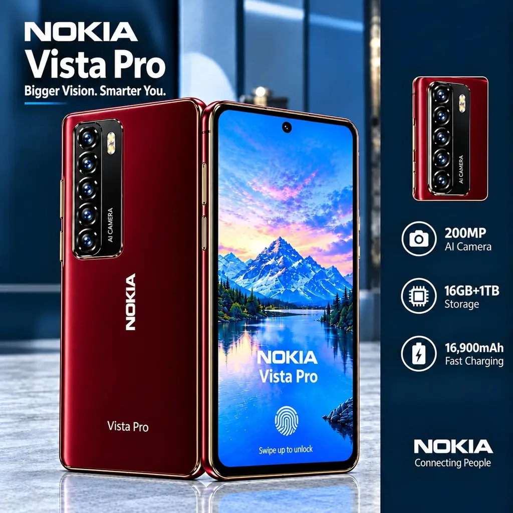 Nokia Vista Pro 2026 Especificaciones: ¡200MP y batería de 16900mAh!